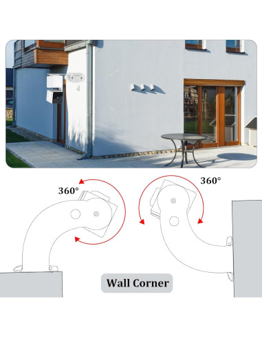 Soporte de Pared de Esquina Metal Voyaux para Wyze Cam - Paquete de 2