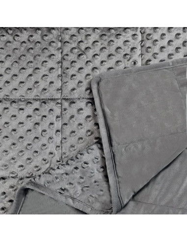 Manta con peso reversible ALANSMA 6.8 kg gris 203x152 cm