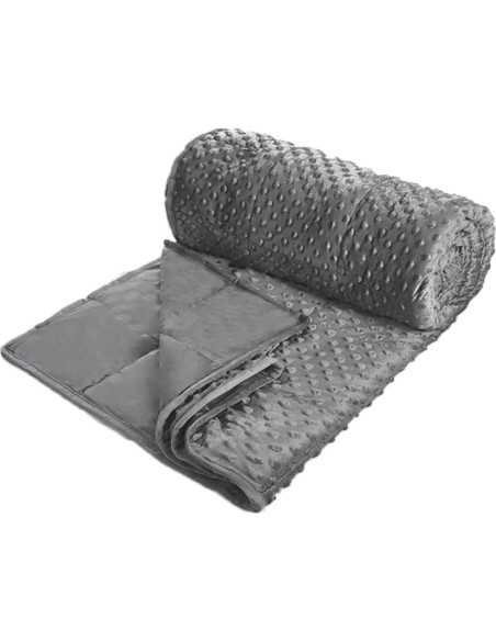 Manta con peso reversible ALANSMA 6.8 kg gris 203x152 cm