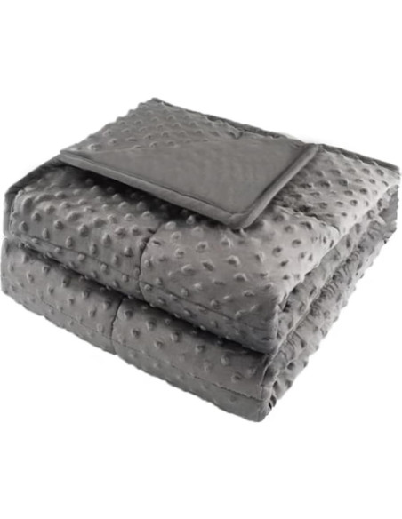 Manta con peso reversible ALANSMA 6.8 kg gris 203x152 cm