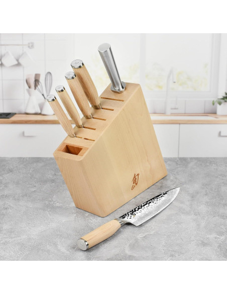 Conjunto de cuchillos Shun Premier Blonde 7 piezas con bloque