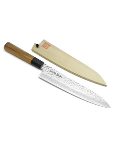 Cuchillo de Chef Japonés Yoshihiro Gyuto Damasco 21cm VG10