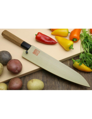Cuchillo de Chef Japonés Yoshihiro Gyuto Damasco 21cm VG10