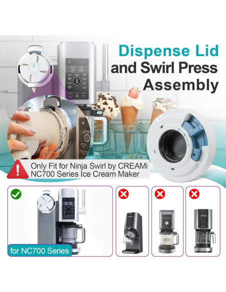 Tapa de dispensación Ninja Swirl Creami NC700 - Repuesto 10g Tapa de dispensación Ninja Swirl Creami NC700 - Repuesto 10g