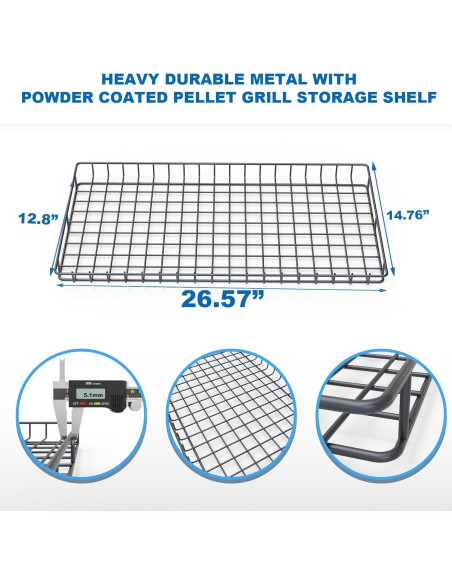 Estante Inferior de Parrilla Traeger Pro Series 22/575 - Metal Duradero