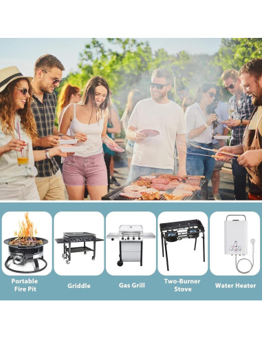 Regulador de Gas Universal SHINESTAR 2 Pies con Manguera