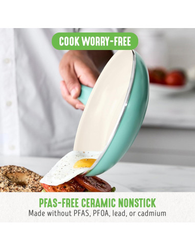 Juego de Sartenes Antiadherentes GreenLife Soft Grip 7" y 10"