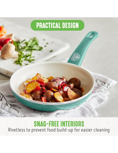 Juego de Sartenes Antiadherentes GreenLife Soft Grip 7" y 10"