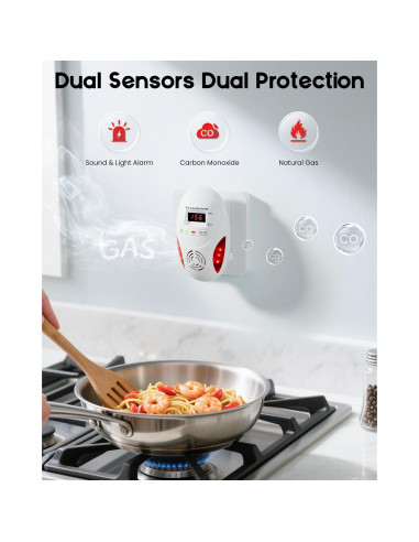 Detector de Monóxido de Carbono y Gas Natural Vilfet KH218A