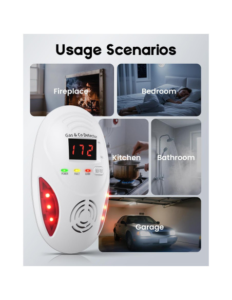 Detector de Monóxido de Carbono y Gas Natural Vilfet KH218A