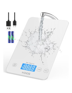 Balanza de Cocina Digital KOIOS K68 15kg LCD Tare Carga Tipo-C