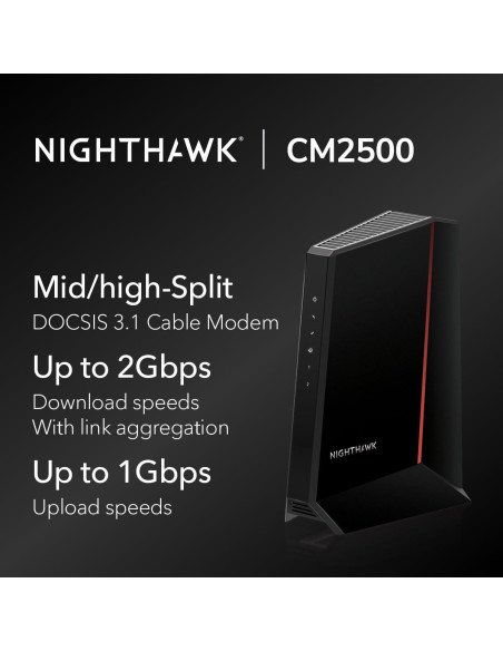 Módem de Cable NETGEAR Nighthawk DOCSIS 3.1 2Gbps