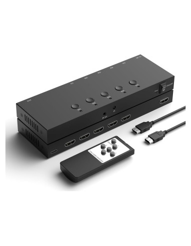 Conmutador HDMI 5 Puertos ZUZONG 4K 60Hz Control Remoto
