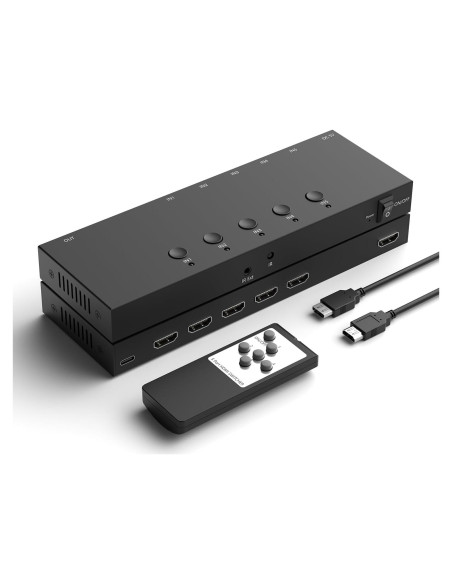 Conmutador HDMI 5 Puertos ZUZONG 4K 60Hz Control Remoto