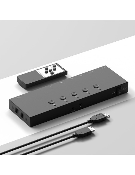 Conmutador HDMI 5 Puertos ZUZONG 4K 60Hz Control Remoto