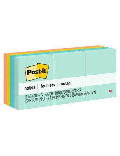 Notas Post-it 3.8 cm x 5.1 cm 12 Blocs 100 Hojas 3M