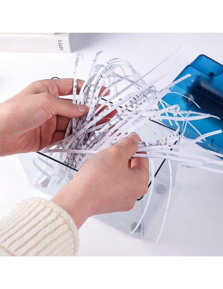 Mini Trituradora Manual Kakalote Azul para Papel y Documentos Mini Trituradora Manual Kakalote Azul para Papel y Documentos