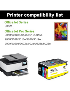 Cartuchos de Tinta 962XL MANNERES para HP OfficeJet Pro - 4 Piezas 2