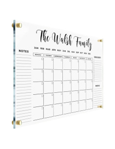 Calendario de Pared Acrílico Personalizado 2025 - Clicked Craft