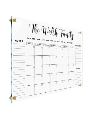 Calendario de Pared Acrílico Personalizado 2025 - Clicked Craft