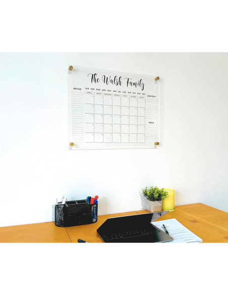 Calendario de Pared Acrílico Personalizado 2025 - Clicked Craft