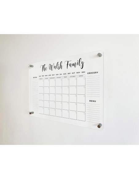 Calendario de Pared Acrílico Personalizado 2025 - Clicked Craft