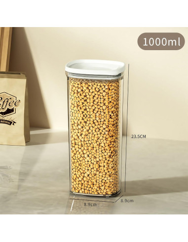 Contenedor de Alimentos Hermético Komost 1000ml - Ideal para Cereal y Granos