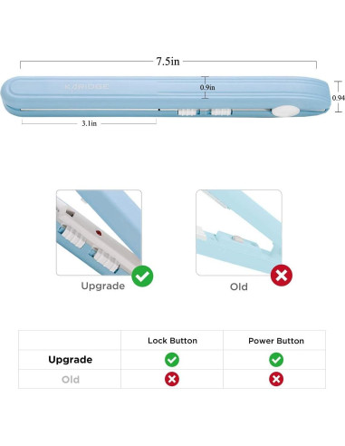 Sellador de Bolsas Manual Karidge 20W Azul - Gadget de Cocina