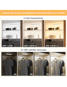 Luz de Gabinete Inalámbrica YLXS 20 cm con Sensor de Movimiento 2