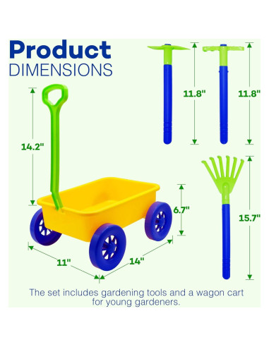 Juego de Jardinería para Niños 15 Piezas 4E's Novelty