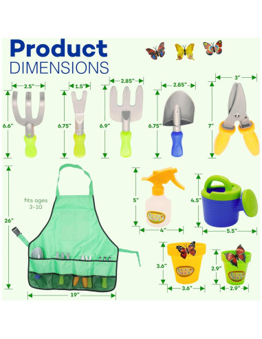 Juego de Jardinería para Niños 15 Piezas 4E's Novelty