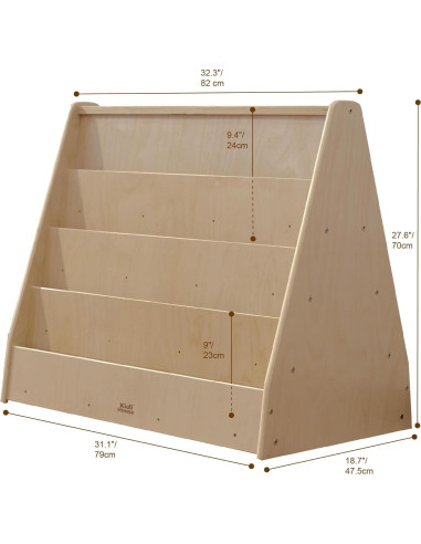 Estantería Montessori Doble Cara Kidi House 4 Niveles 82x48 cm