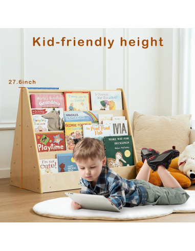 Estantería Montessori Doble Cara Kidi House 4 Niveles 82x48 cm