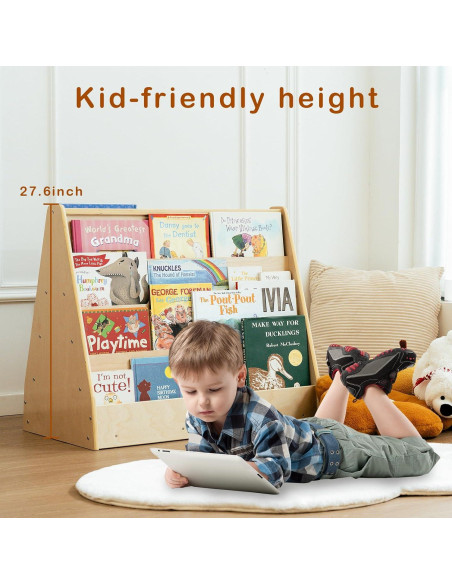 Estantería Montessori Doble Cara Kidi House 4 Niveles 82x48 cm