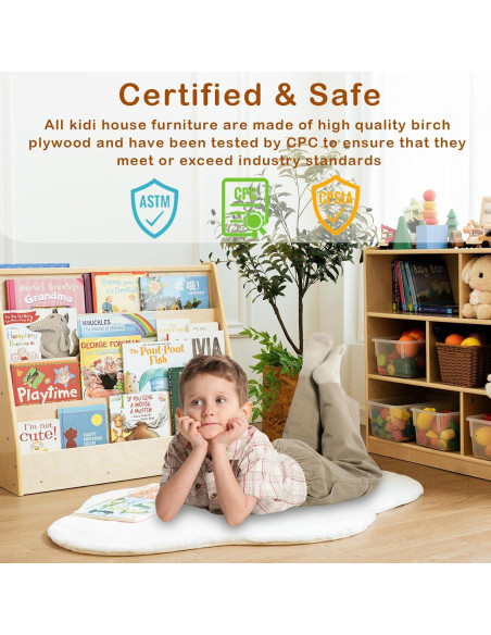 Estantería Montessori Doble Cara Kidi House 4 Niveles 82x48 cm