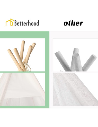 Tienda Teepee Grande 2.13 m Betterhood para Adultos y Niños