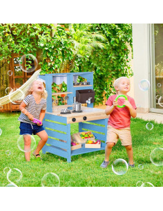 Cocina de barro OHKIDS para niños con fregadero y estufa 2