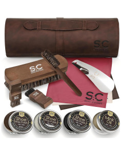 Kit de Cuidado de Cuero Stone and Clark - 13 Piezas y Cepillo Mini 2
