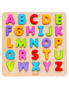 Rompecabezas de Letras y Números de Madera KIDS TOYLAND