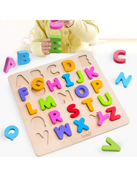 Rompecabezas de Letras y Números de Madera KIDS TOYLAND