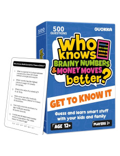 Juego de Cartas Educativo QUOKKA Matemáticas y Finanzas - 500 Preguntas