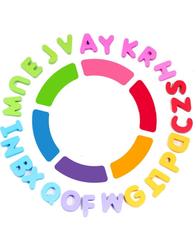 Rompecabezas de Letras y Números de Madera KIDS TOYLAND