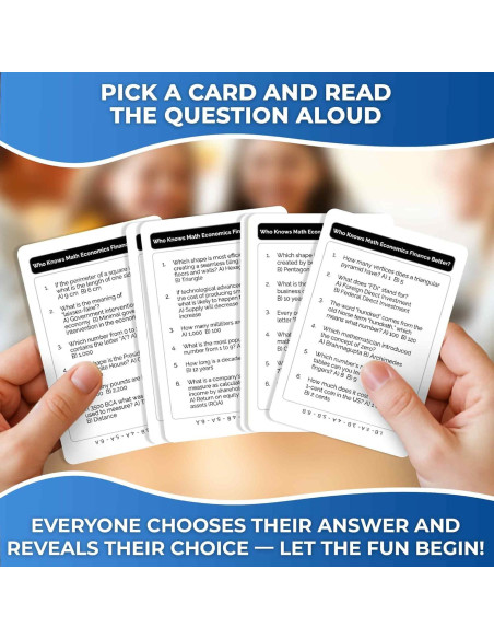 Juego de Cartas Educativo QUOKKA Matemáticas y Finanzas - 500 Preguntas