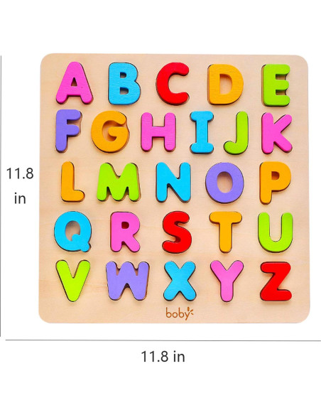 Rompecabezas de Letras y Números de Madera KIDS TOYLAND