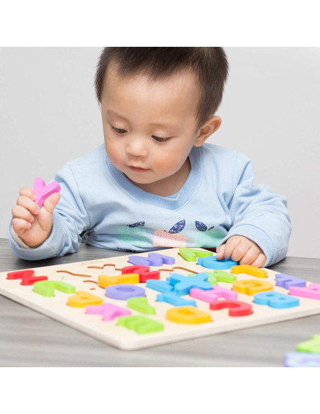 Rompecabezas de Letras y Números de Madera KIDS TOYLAND