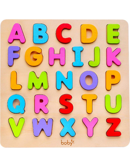 Rompecabezas de Letras y Números de Madera KIDS TOYLAND