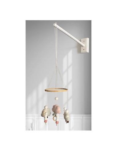 Brazo Móvil de Madera Tuiiopoli para Cunas - Soporte Blanco