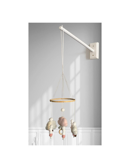 Brazo Móvil de Madera Tuiiopoli para Cunas - Soporte Blanco