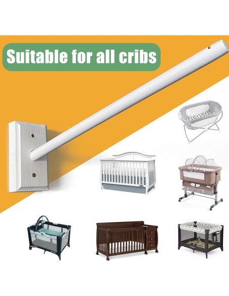 Brazo Móvil de Madera Tuiiopoli para Cunas - Soporte Blanco
