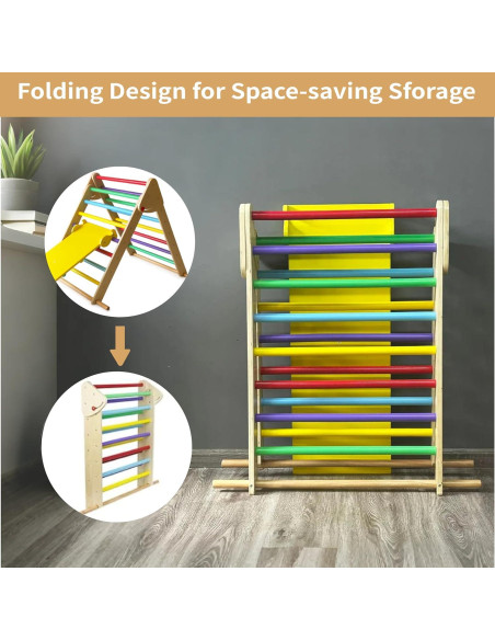 Escalador Triangular Beipoo de Madera Montessori para Niños